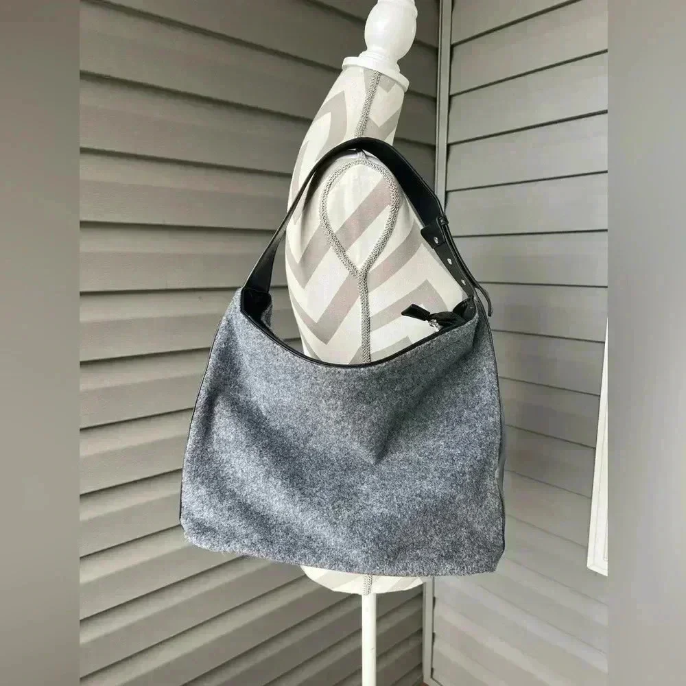 ASOS Gray felt large slouch tote bag